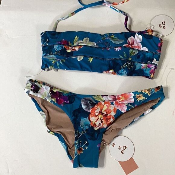 New. Pilyq floral bikini set.  Large. Retail $148 - Picture 8 of 11